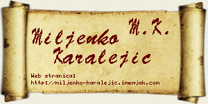 Miljenko Karalejić vizit kartica